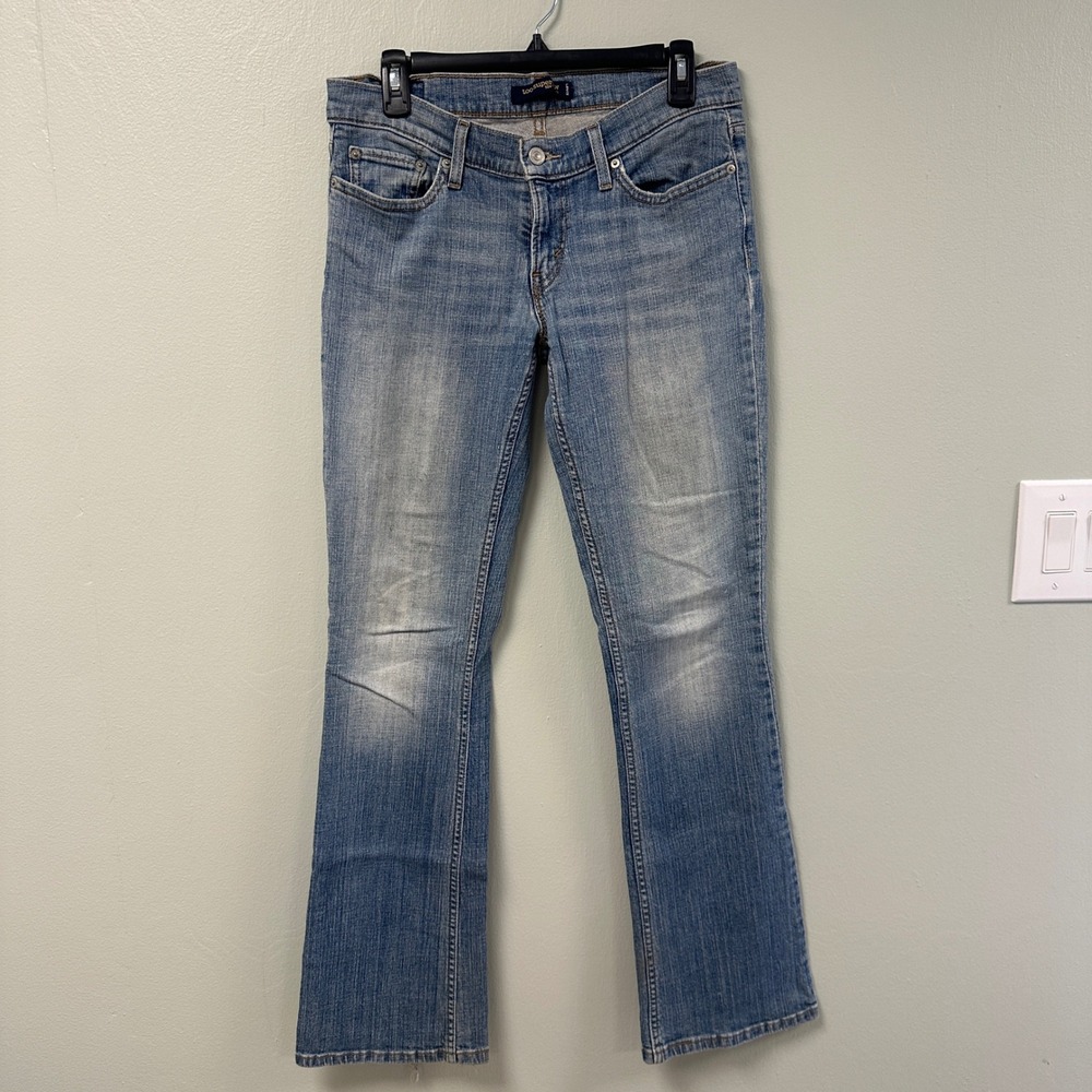 Y2K Levis 524 Too Superlow Jeans Light Wash Bootcut Denim Size 9L Low Rise